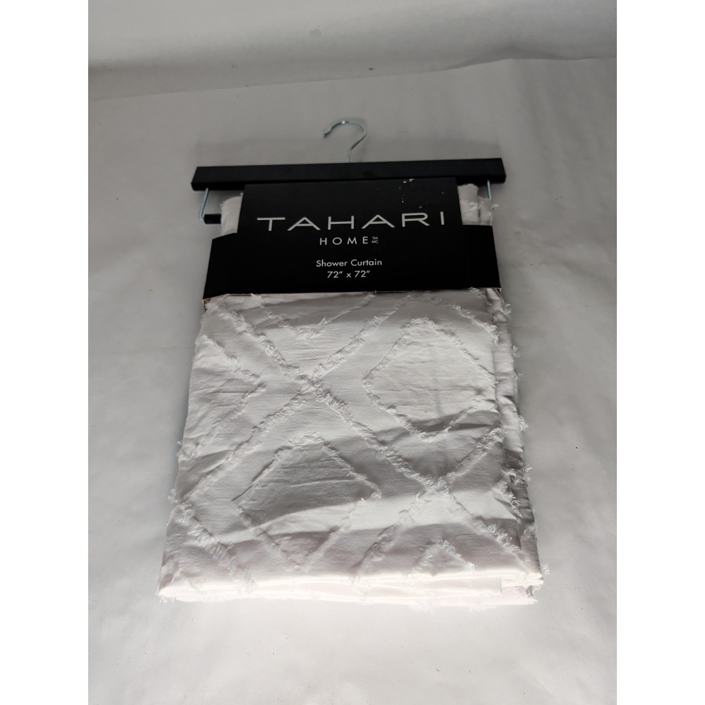 Tahari Home White Shower Curtain Brand New